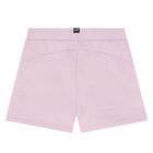 Girls Purple Logo Shorts Set, 1, hi-res