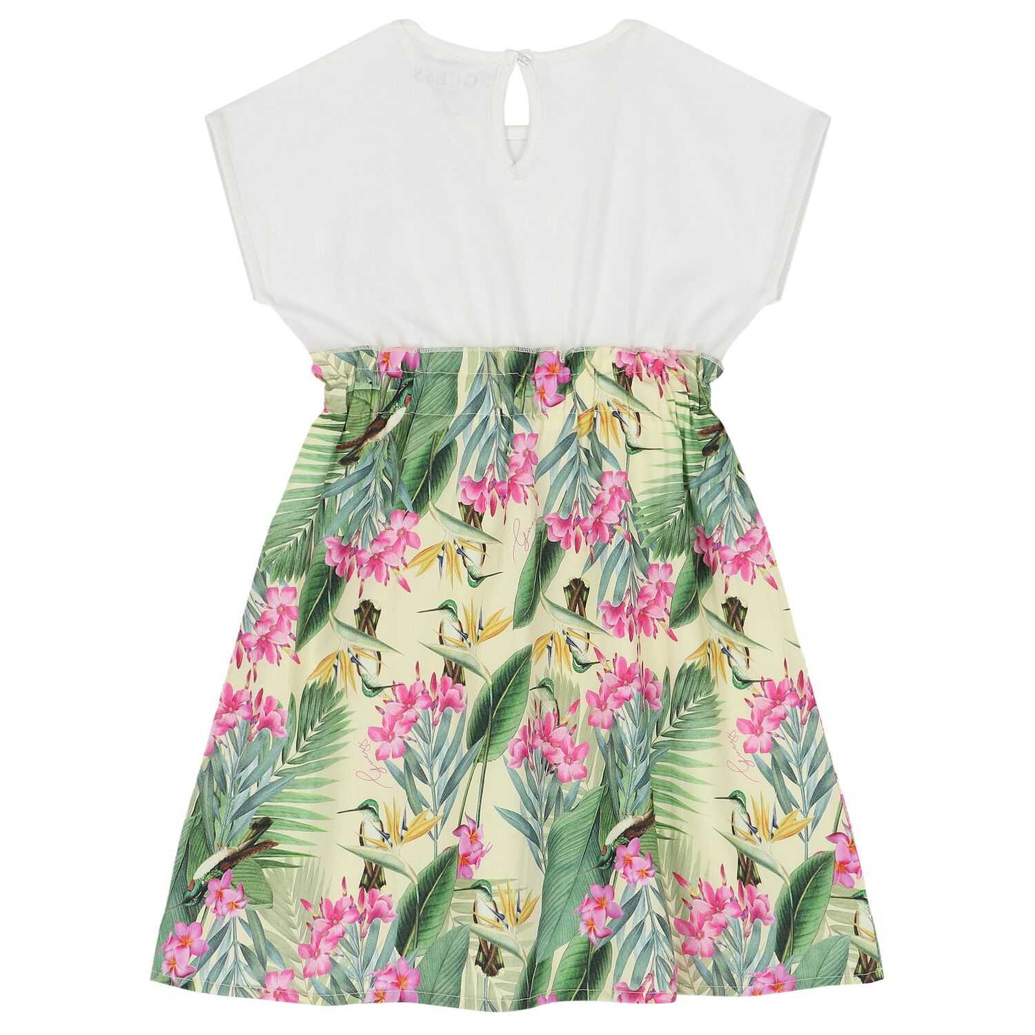 Girls Tropical Print Dress, 1, hi-res