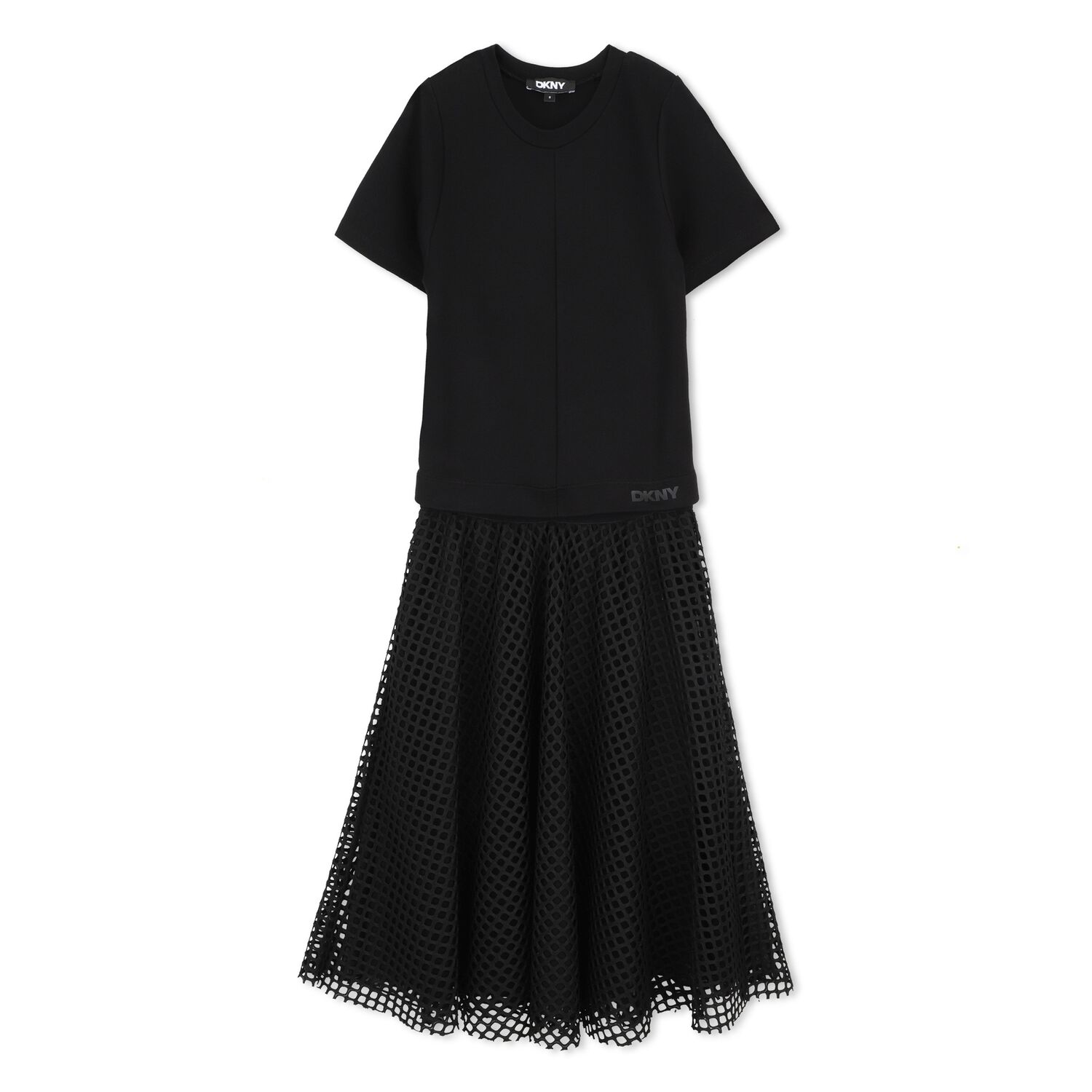 Girls Black Logo Milano Jersey 3-in-1 Dress, 1, hi-res