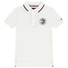 Boys White Logo Polo Shirt, 3, hi-res
