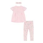 Baby Girls Pink Teddy Bear Leggings Set, 2, hi-res