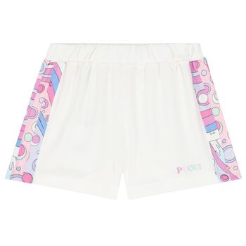Girls Ivory Logo Fontane Shorts