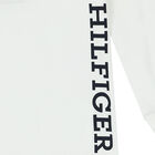 Boys White Logo Long Sleeve Top, 1, hi-res