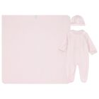 Baby Girls Pink Pom Pom Babygrow Gift Set, 1, hi-res