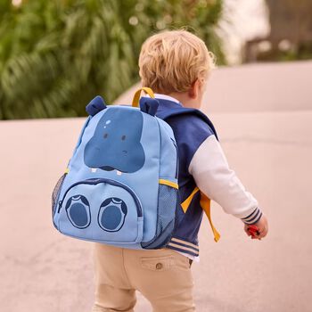 Boys Blue Hippo Backpack