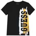 Boys Black Logo T-Shirt, 3, hi-res