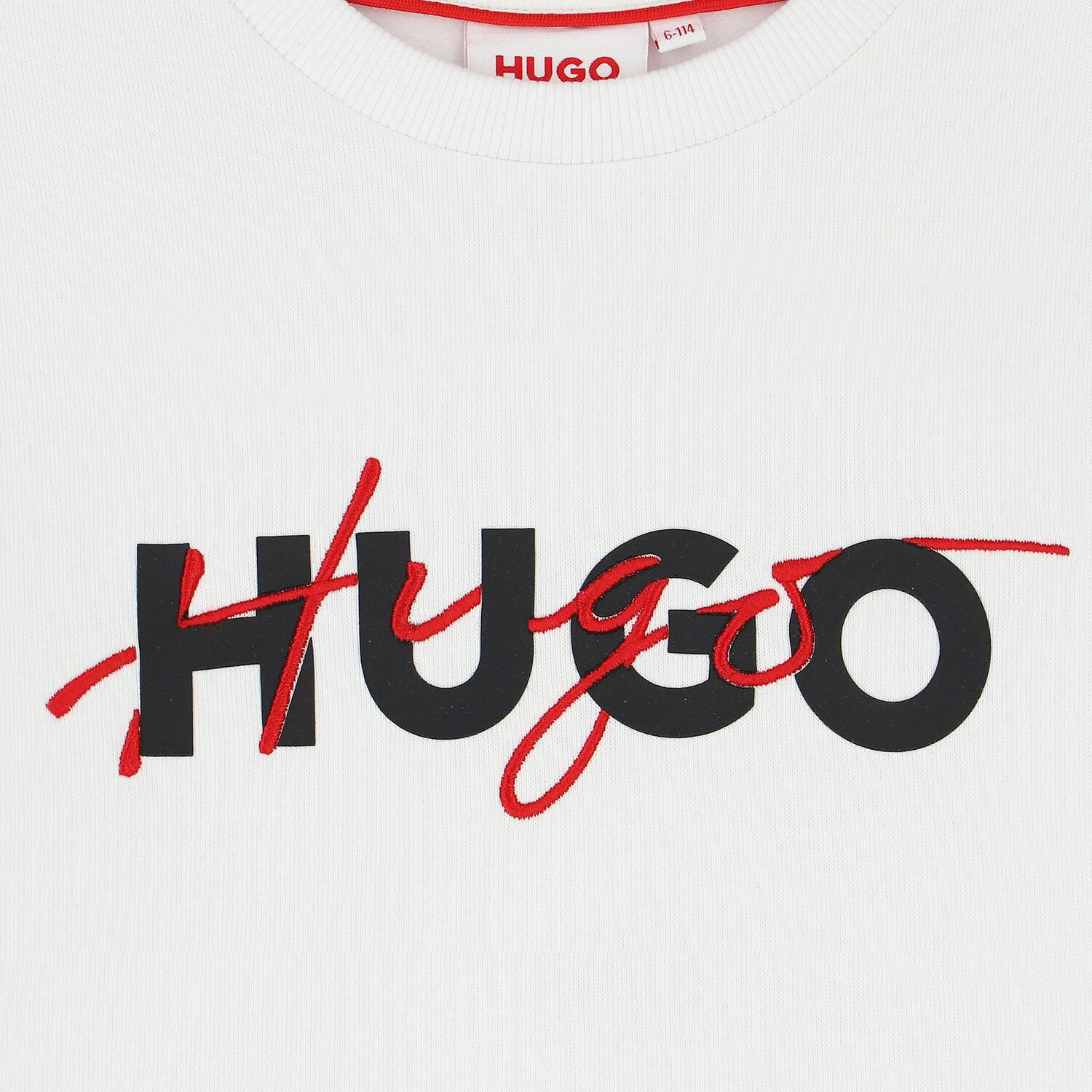 Boys White Logo Sweatshirt, 1, hi-res