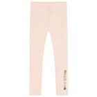 Girls Pink Logo Leggings, 1, hi-res