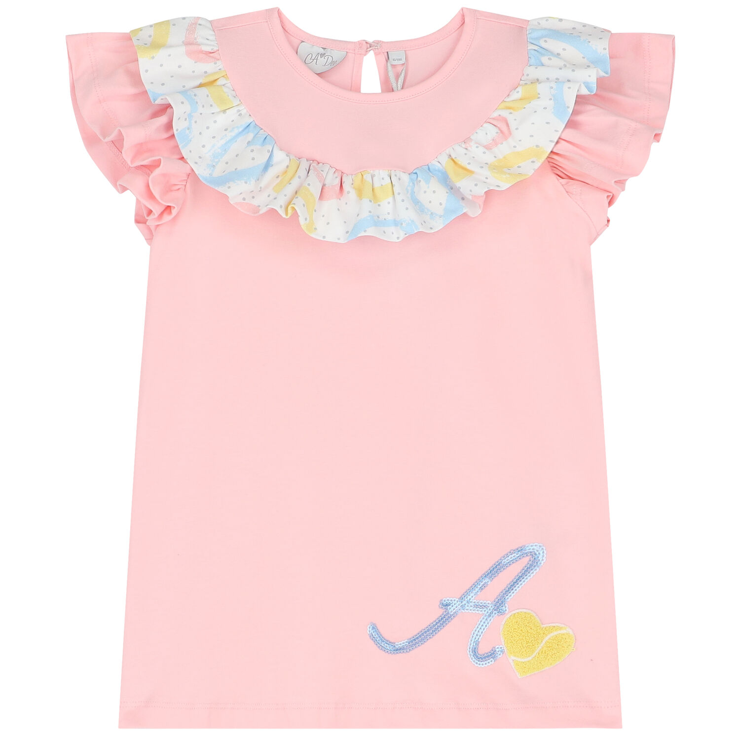 Girls Pink & White Leggings Set, 1, hi-res