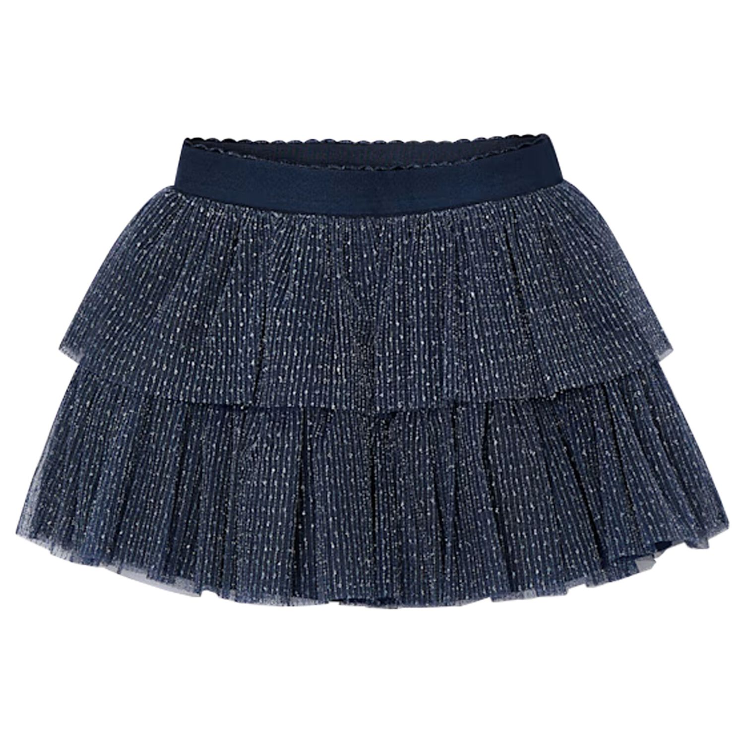 Girls Navy Blue Tulle Skirt, 1, hi-res