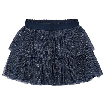Girls Navy Blue Tulle Skirt