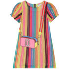 Girls Pink & Gold Logo Bag Dress, 1, hi-res