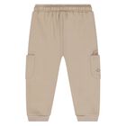 Younger Boys Beige Lion Joggers, 1, hi-res