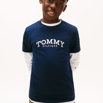 Boys Navy Blue Logo T-Shirt