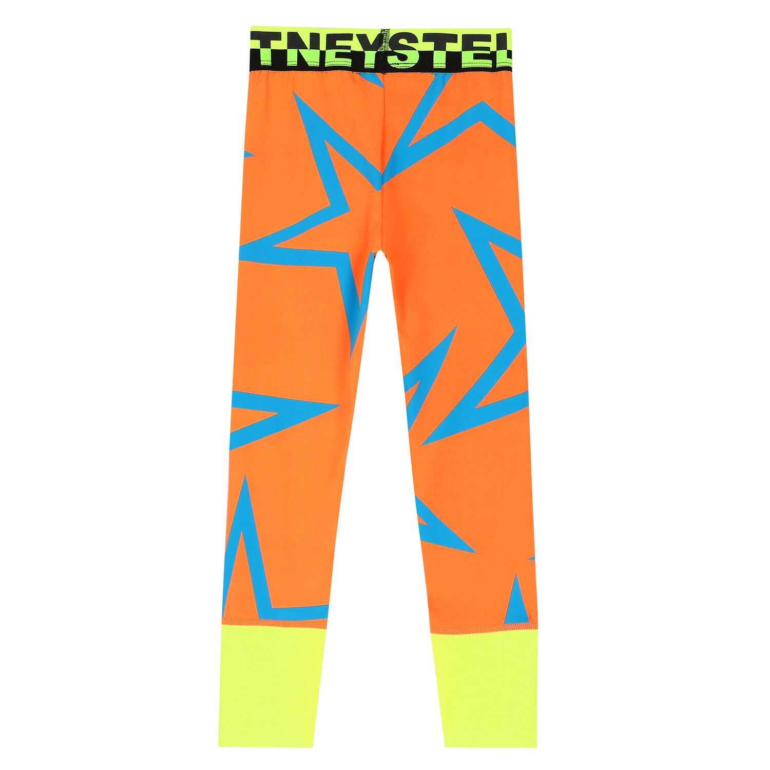 Girls Orange & Neon Sports Leggings, 1, hi-res image number null