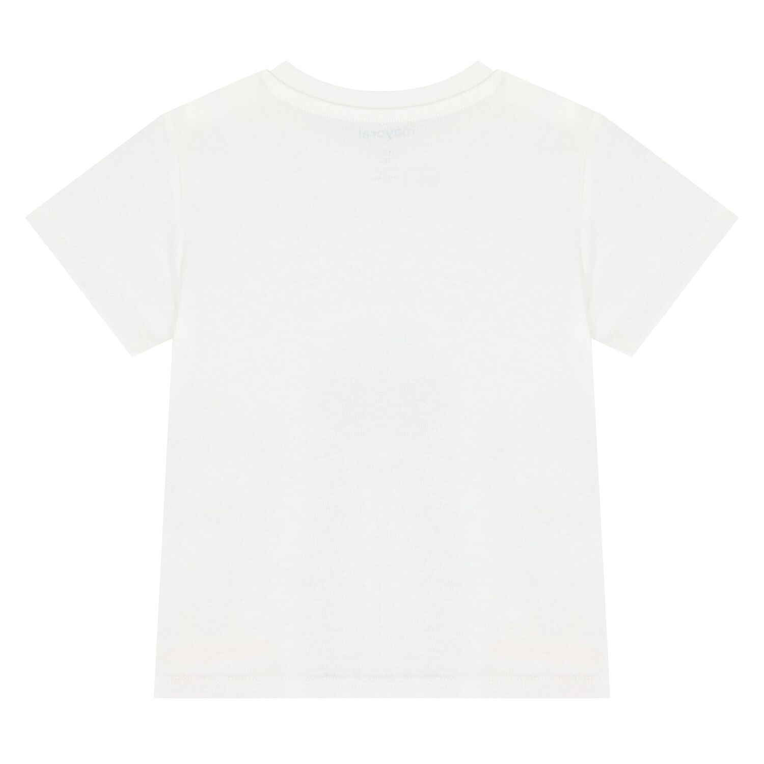 Younger Boys White & Orange Shorts Set, 1, hi-res