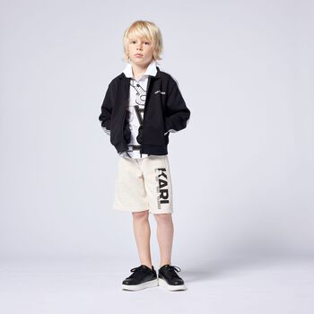 Boys White Logo Polo Shirt