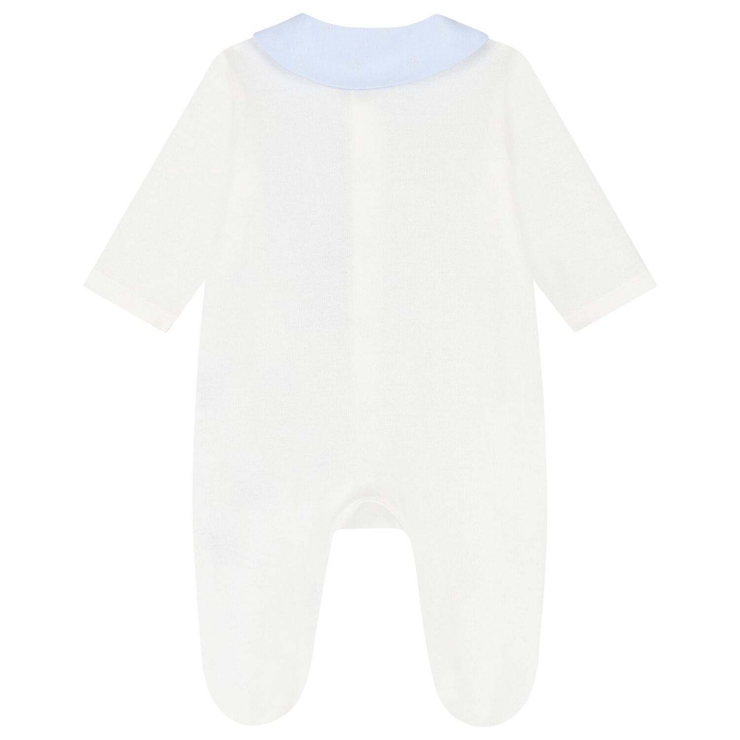 Ivory & Blue Cotton Babygrow Gift Set, 1, hi-res