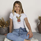 Girls White Bunny Logo T-Shirt, 2, hi-res