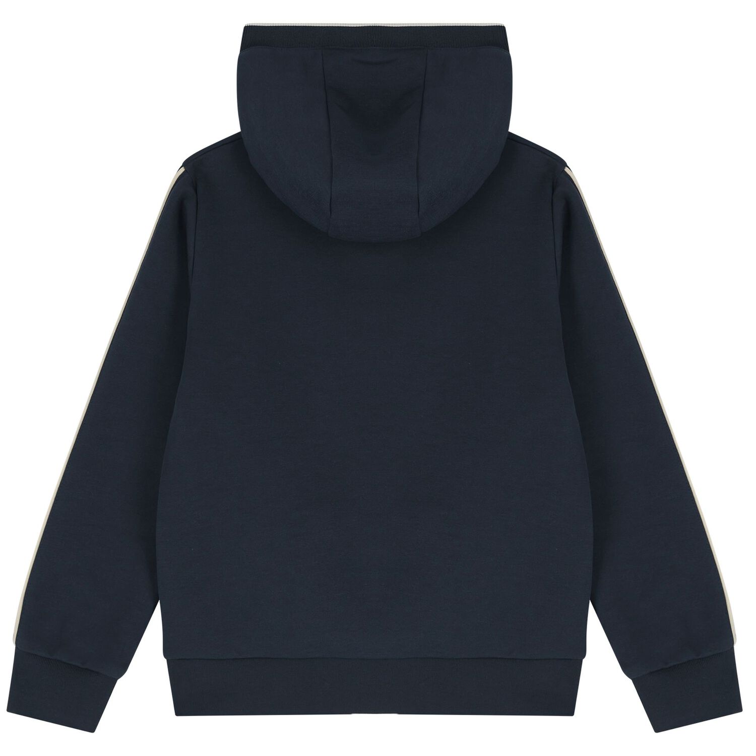 Boys Navy Blue Logo Hooded Top, 1, hi-res