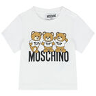 White Teddy Bear Logo T-Shirt, 5, hi-res