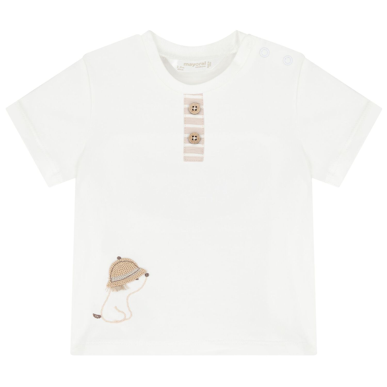 Baby Boys White & Beige Cotton Shorts Set ( 2-Pack ), 2, hi-res image number null