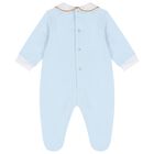 Baby Boys Blue & White Geo Map Babygrow Gift Set, 2, hi-res
