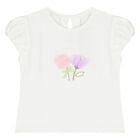 Younger Girls Ivory & Lilac Floral Shorts Set, 1, hi-res