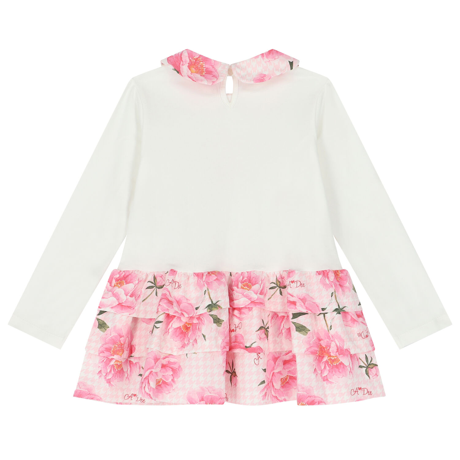 Girls Pink & White Floral Leggings Set, 1, hi-res image number null