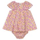 Baby Girls Pink Floral Dress Set, 1, hi-res