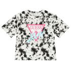 Girls White & Black Logo T-Shirt, 2, hi-res
