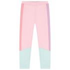 Girls Pink & Green Flower Leggings Set, 1, hi-res