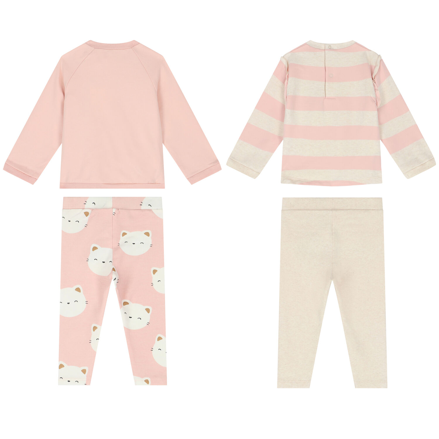 Baby Girls Leggings Set (4 Piece), 1, hi-res