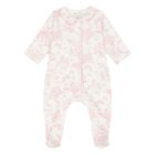 Baby Girls Ivory & Pink Toile Du Jouy Babygrow, 1, hi-res
