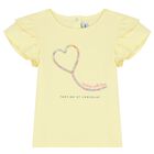 Younger Girls Yellow Logo T-Shirt, 1, hi-res