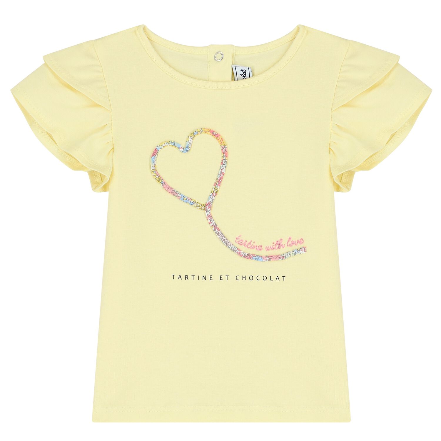 Younger Girls Yellow Logo T-Shirt, 1, hi-res