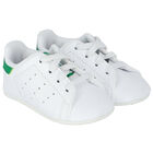 Baby Boys White Stan Smith Crib Pre Walker Shoes, 1, hi-res