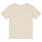 Younger Boys Beige Logo T-Shirt, 2, hi-res