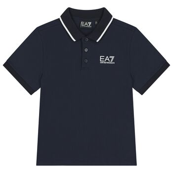Boys Navy Blue Logo Polo Shirt  