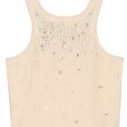 Girls Beige Tulle Dress, 1, hi-res