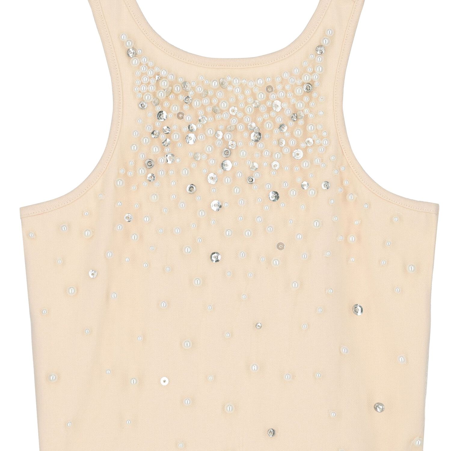 Girls Beige Tulle Dress, 1, hi-res image number null