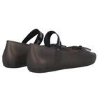 Girls Black Bow Jelly Shoes, 1, hi-res