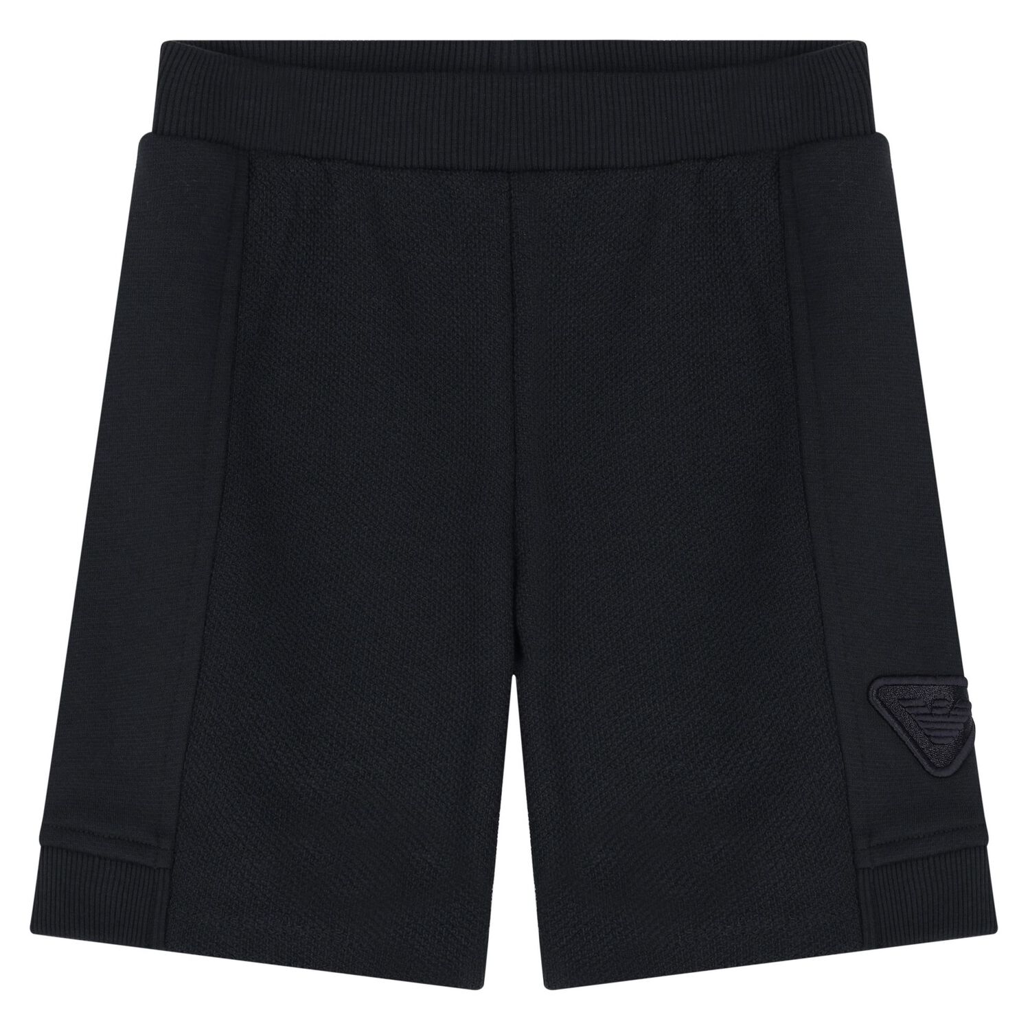 Younger Boys White & Navy Blue Shorts Set, 1, hi-res
