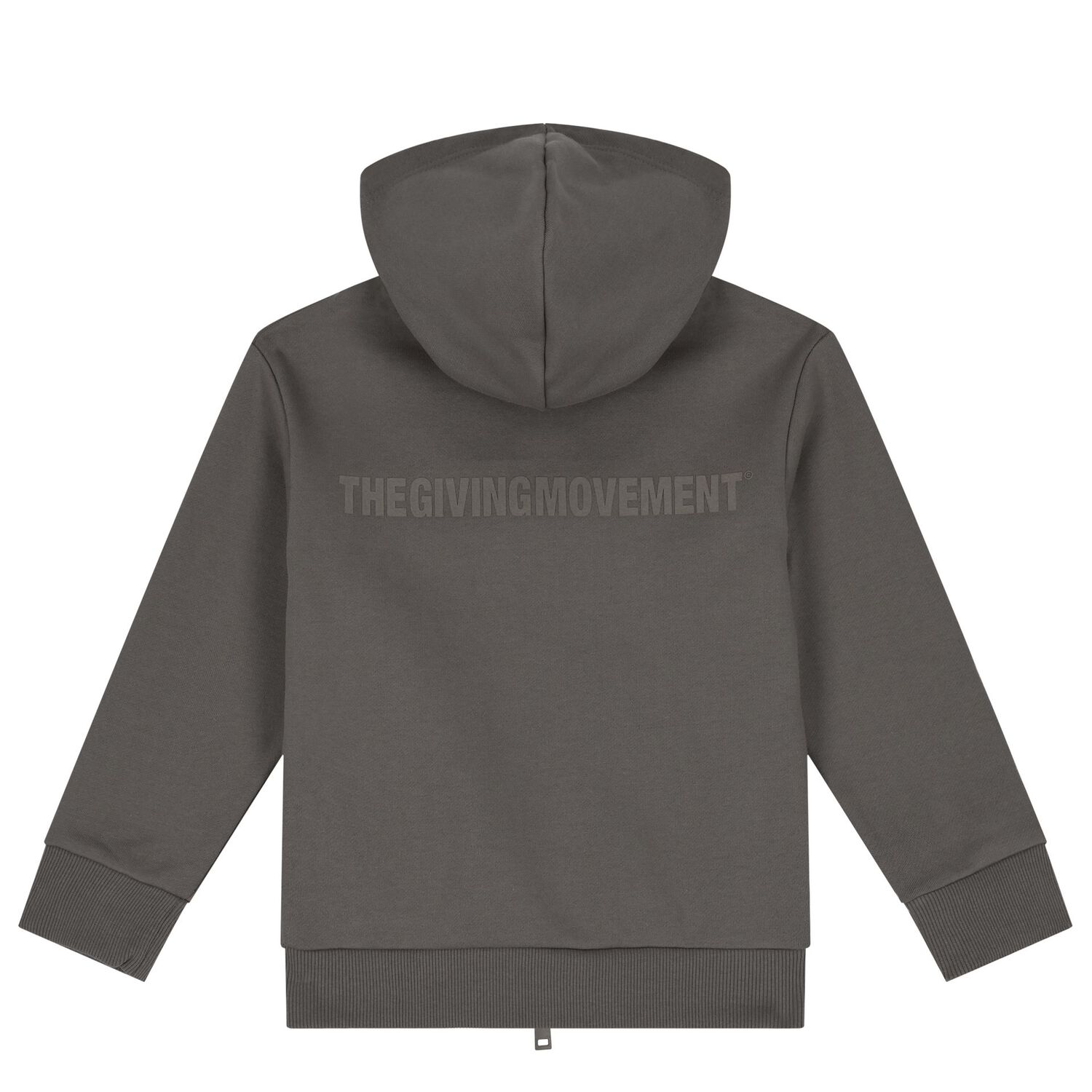 Beige Logo Hooded Zip Up Top, 4, hi-res