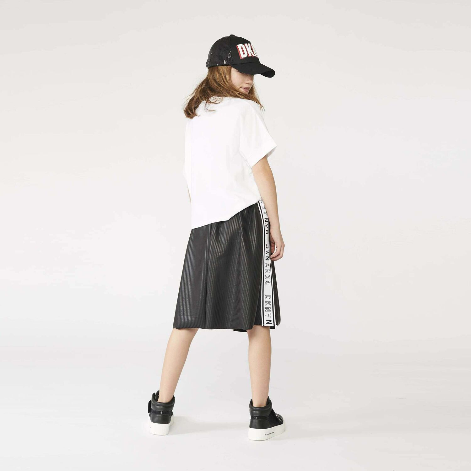 Girls Black Logo Skirt, 1, hi-res image number null