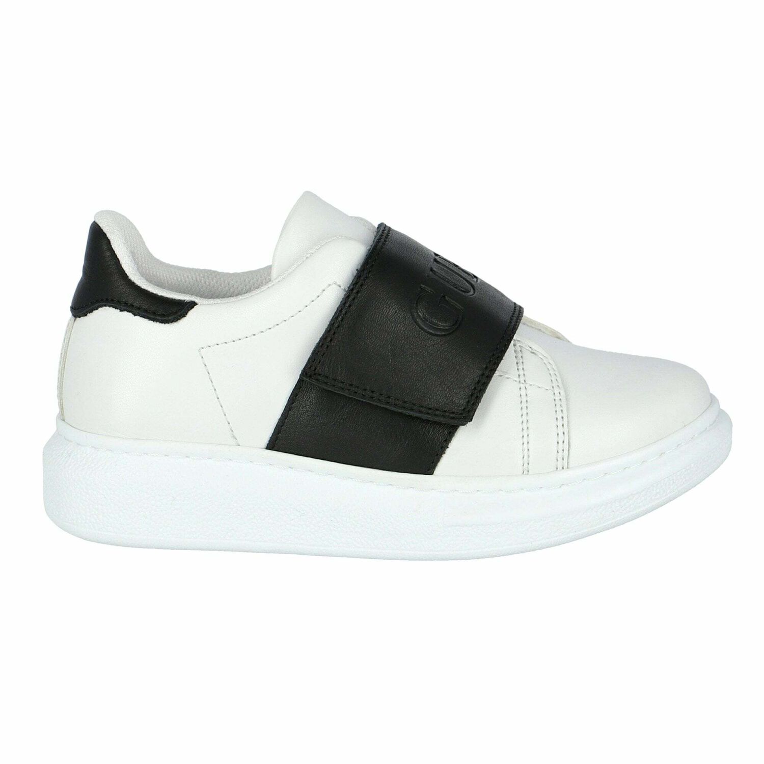 Boys White Logo Trainers, 1, hi-res
