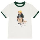 Boys Ivory & Green Polo Bear T-Shirt, 1, hi-res