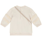 Younger Girls Ivory Sherpa Dress & Bag Set, 1, hi-res