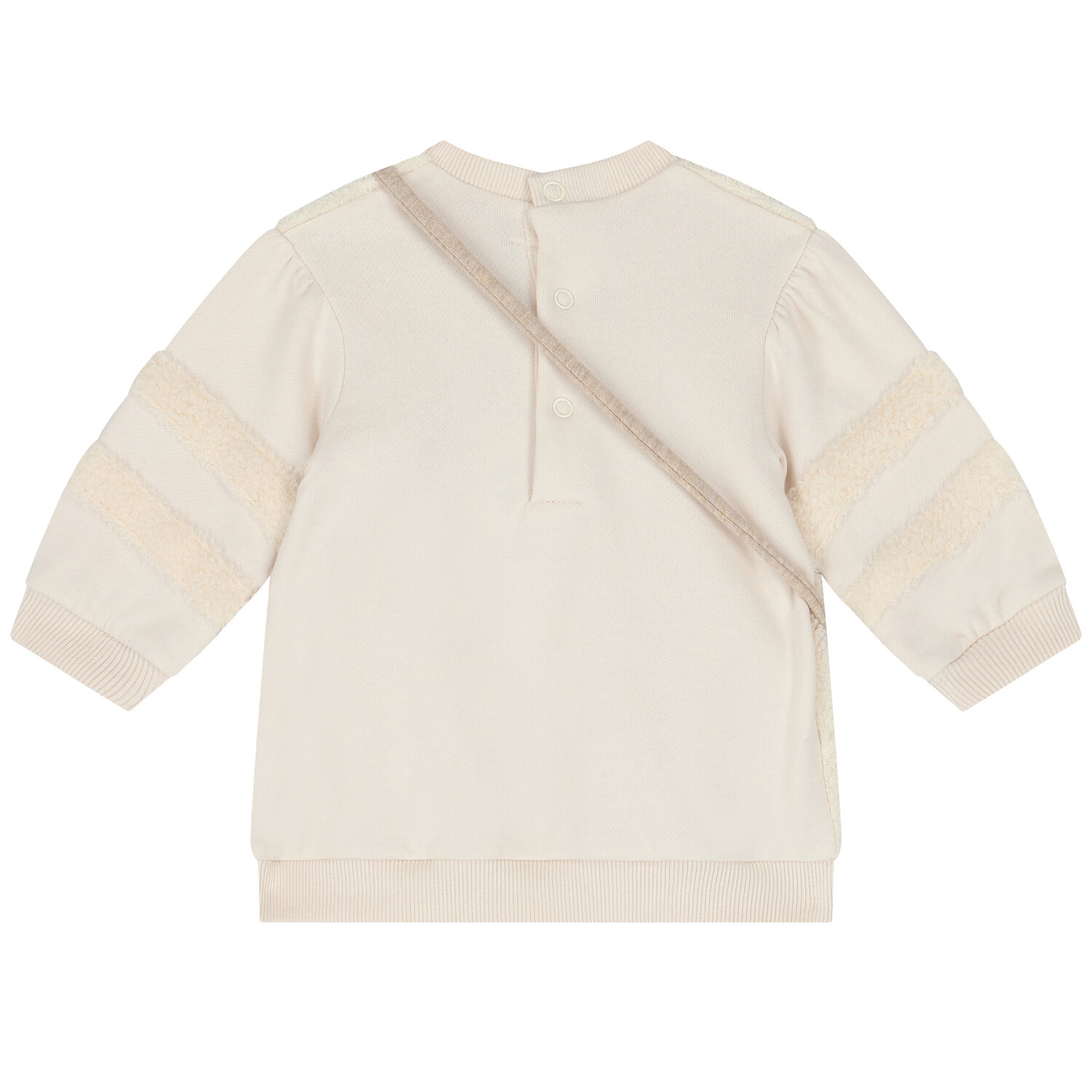 Younger Girls Ivory Sherpa Dress & Bag Set, 1, hi-res image number null