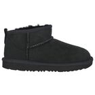 Black Classic Ultra Mini Suede Boots, 2, hi-res